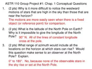 ASTR 110 Group Project #1: Chap. 1 Conceptual Questions