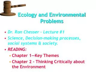 Ecology and Environmental Problems