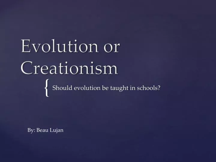evolution or creationism