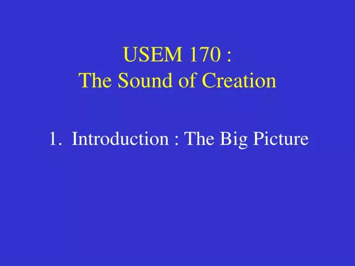 usem 170 the sound of creation