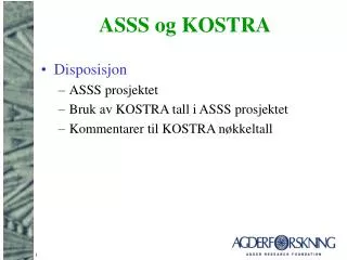 asss og kostra