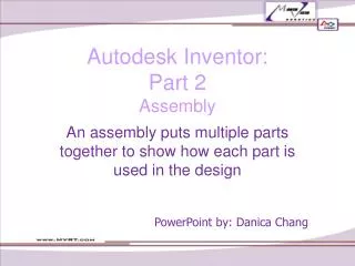 Autodesk Inventor: Part 2 Assembly