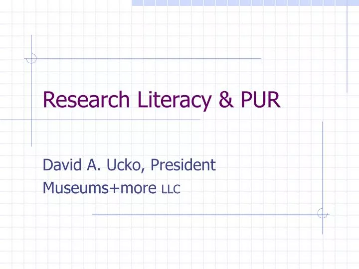 research literacy pur