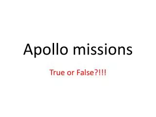 apollo missions