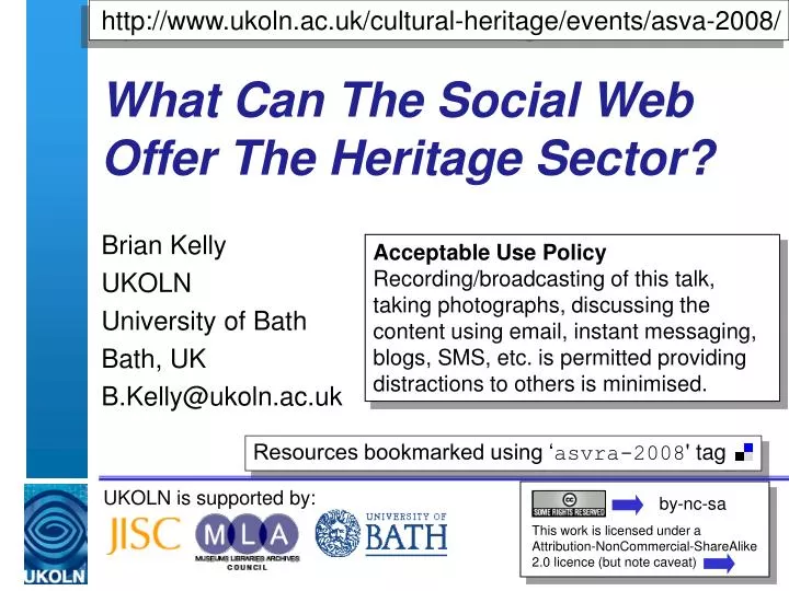 what can the social web offer the heritage sector