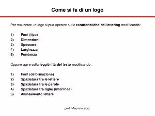 come si fa di un logo