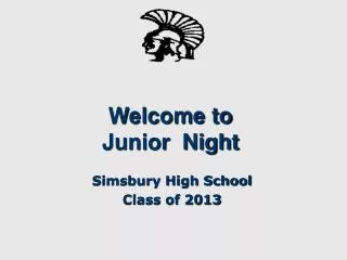 Welcome to Junior Night