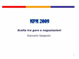 scelta tra gare e negoziazioni giancarlo spagnolo