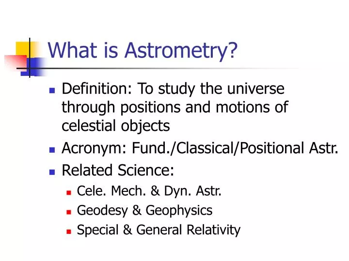 what is astrometry