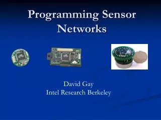 Programming Sensor Networks