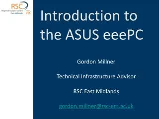 Introduction to the ASUS eeePC