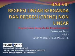bab viii regresi linear berganda dan regresi trend non linear