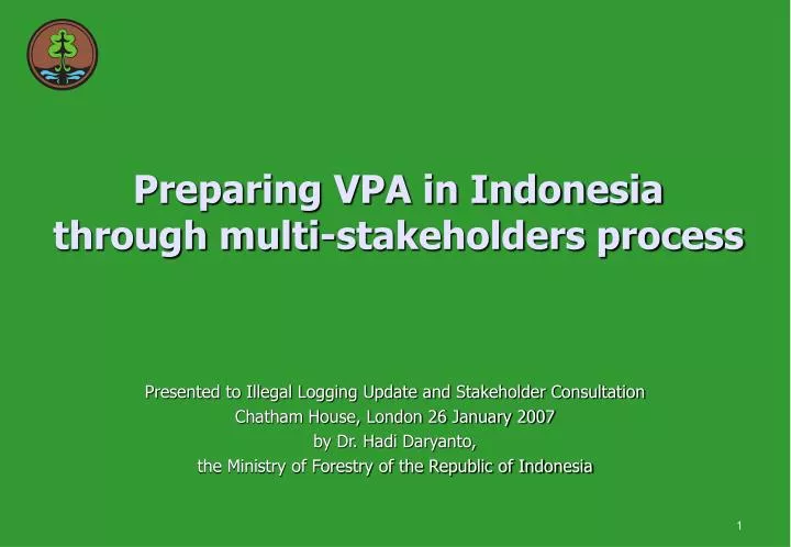 preparing vpa in indonesia through multi stakeholders process