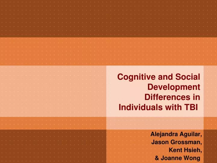 cognitive and social development differences in individuals with tbi