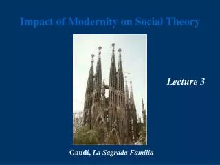 Impact of Modernity on Social Theory