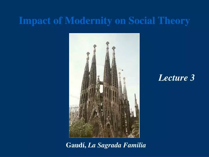 impact of modernity on social theory