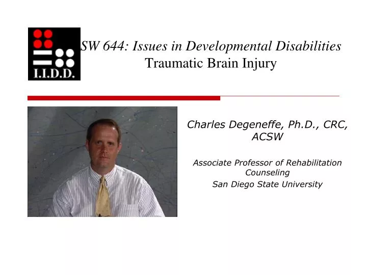 sw 644 issues in developmental disabilities traumatic brain injury