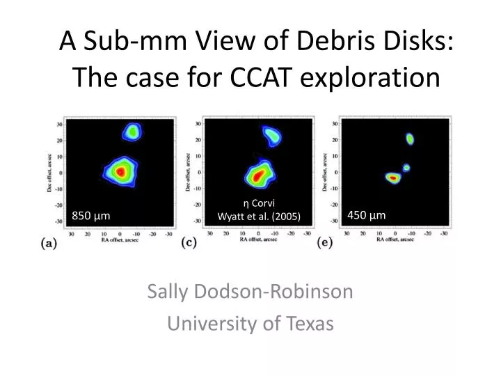 a sub mm view of debris disks the case for ccat exploration