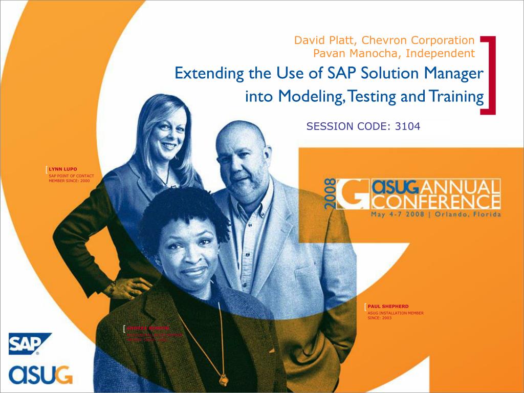 PPT - Extending the Use of SAP Solution Manager into Modeling, Testing ...