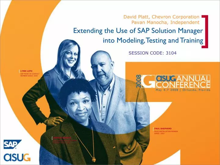 extending the use of sap solution manager into modeling testing and training