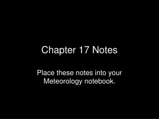 chapter 17 notes