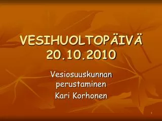 vesihuoltop iv 20 10 2010