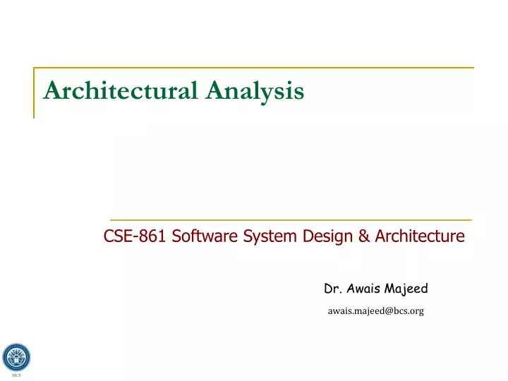 architectural analysis