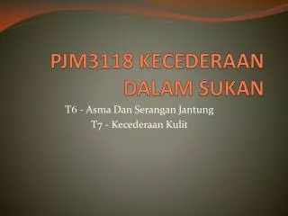 pjm3118 kecederaan dalam sukan
