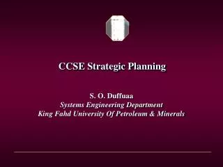 CCSE Strategic Planning