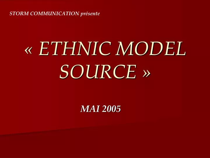 ethnic model source