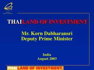 THAI LAND OF INVESTMENT