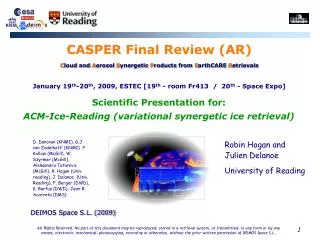 Scientific Presentation for: ACM-Ice-Reading (variational synergetic ice retrieval)