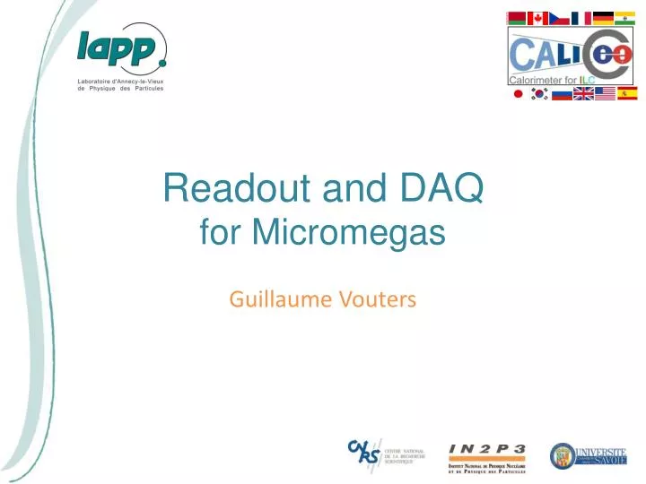 readout and daq for micromegas