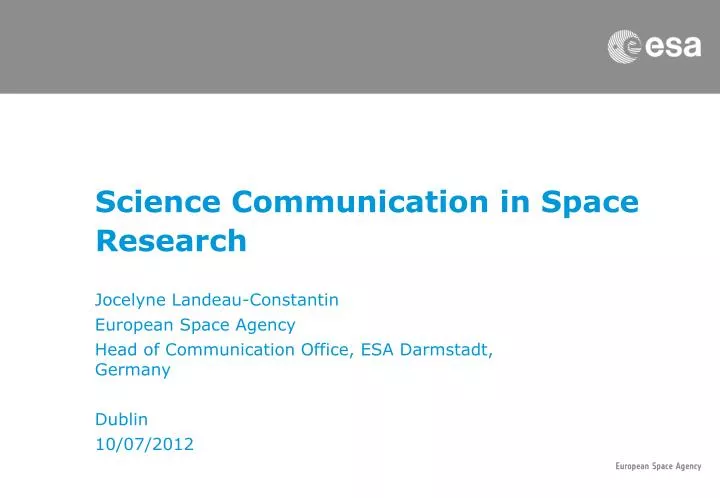 science communication in space research
