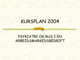 kursplan 2004