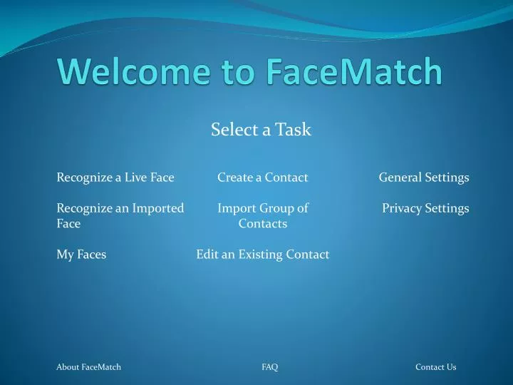 welcome to facematch