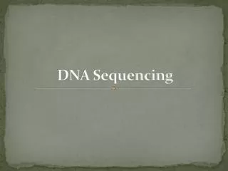 dna sequencing