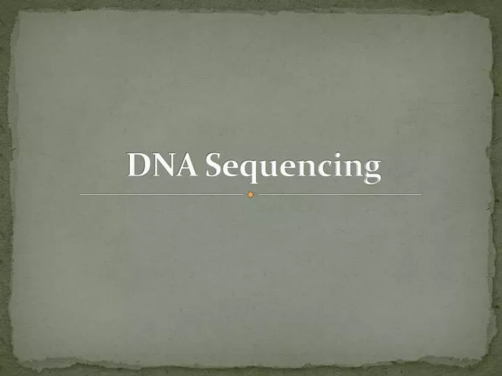 dna sequencing