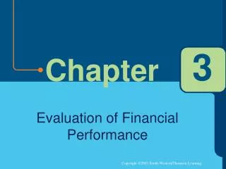 Evaluation of Financial Performance