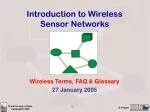 Introduction to Wireless Sensor Networks - slide 1