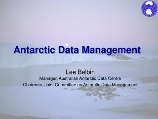 Antarctic Data Management