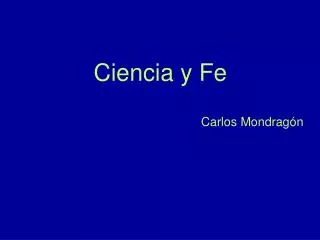 ciencia y fe