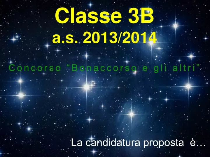 classe 3b a s 2013 2014