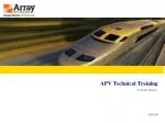 APV Technical Training - slide 1