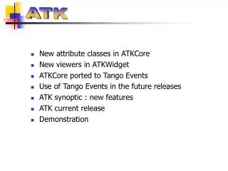 New attribute classes in ATKCore New viewers in ATKWidget ATKCore ported to Tango Events