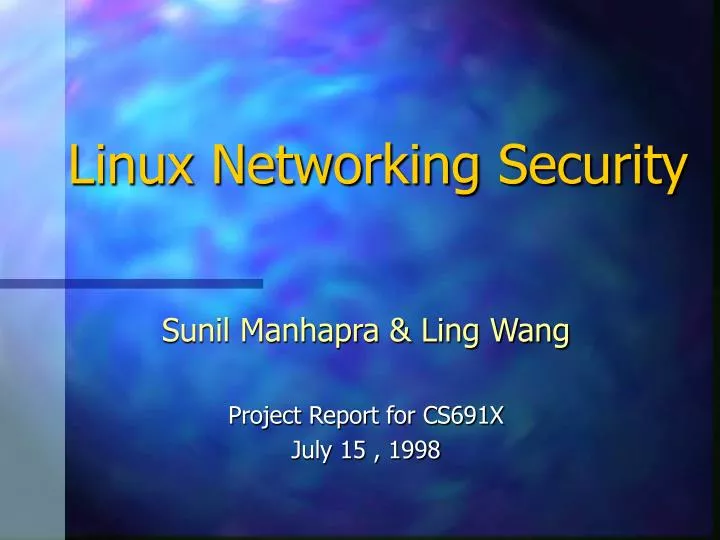 linux networking security