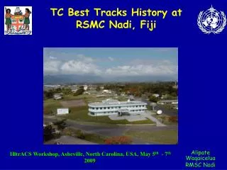 TC Best Tracks History at RSMC Nadi, Fiji