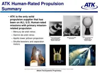 ATK Human-Rated Propulsion Summary