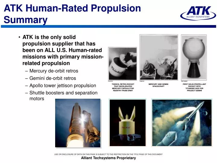 atk human rated propulsion summary