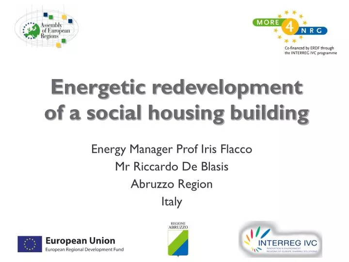 energetic redevelopment of a social housing building